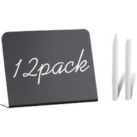 12 Pack 4""X3""Mini Chalkboard Signs For Chalk Sign For Food - Party - Buffet - Table Sign Chalkboard - Wedding - Bakery - Small Chalkboard Sign - Mini Chalkboard Signs For Food