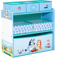 Delta Children - Bluey Design & Store 6 Bin Toy Storage Organizer - Greenguard Gold Certified  Blue