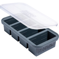 Souper Cubes 1 Cup Silicone Freezer Molds With Lids - Easy Meal Prep Container And Kitchen Storage Solution - Silicone Freezer Trays With Lids For Food  Sauces  Desserts And More - Charcoal - 1-Pack