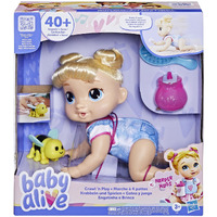 Baby Alive Crawl 'N Play Harper Hugs Electronic Crawling Baby Doll Set  Blonde Hair  Kids Toys For Girls & Boys 3 Years & Up  10.75 Inches