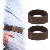 Beltbro Titan Brown 2-Large No Buckle Elastic Belt For Men - Fits 1.5 Inch Belt Loops  Comfortable And Easy To Use