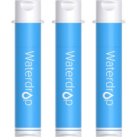 Waterdrop Water Filter Straw  Water Purifier Survival For Camping  Travel  Backpacking And Emergency Preparedness  Water Filtration System Survival  3 Pack  Blue