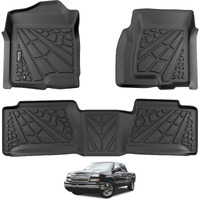 Karpal Floor Mats For 2001-2007 Chevrolet Silverado/Gmc Sierra 1500/2500/3500 (Only Fit Extended Cab Classic Body Style) Tpe All Weather Protection Heavy Duty Floor Liners Front & 2Nd Row