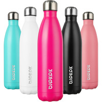 Bjpkpk Stainless Steel Water Bottles -25Oz/750Ml -Insulated Water Bottles Sports Water Bottles Keep Cold For 24 Hours And Hot For 12 Hours Bpa Free Water Bottles-Pink