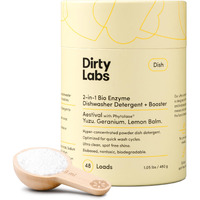 Dirty Labs | Dishwasher Detergent And Booster | Aestival Scent | 48 Loads (1 Lb) | Ultra Clean  Spot Free  Quick Wash Optimized | Hyper Concentrated