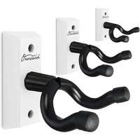 Onmiwod Guitar Wall Mount 3 Pack  White Hardwood Guitar Hanger  U-Shaped Guitar Wall Hanger Mount  Guitar Holder Hook Stand Wall For Acoustic  Electric Guitar  Banjo  Bass  For Guitar Player Men Boy