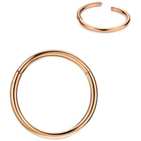 Fansing Rose Gold Nose Rings 18G 8Mm Nose Hoop 18 Gauge Surgical Steel Piercing Hoop For Cartilage Helix Lip Septum Jewelry Women Men