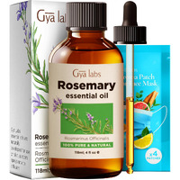 Gya Labs Rosemary Essential Oil - Huge 4 Fl Oz - 100% Pure Natural Rosemary Oil For Hair  Skin & Scalp  Rosemary Essential Oil For Diffuser  Aromatherapy & Candle Making Scent
