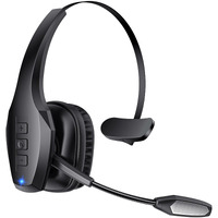 Trucker Bluetooth Headset  Wireless Headset With Mic  Bluetooth Headset With Dual Noise Cancelling Microphone & Mute Button  55Hrs Working Time Pc Headset For Cell Phones  Computer  Truck Driver