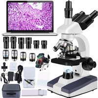 Trinocular Microscope 40X-5000X Magnification  Microscope For Adults  Laboratory Grade With Dual Mechanical Stage And Hd Usb Camera Microscope (Trinocular Microscope With Electronic Eyepiece)