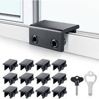 Window Locks (12 Sets)  Window Locks For Up And Down Windows  Sliding Window Locks  Window Locks For Horizontal Sliding Windows  Child Proof Window Locks Security  Adjustable Window Stoppers (Black)