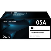 05A Ce505A Toner Cartridge - Replacement For Hp 05A Ce505A Toner Cartridge For Hp Laserjet Pro P2035 P2035N P2055Dn 2055Dn 2035N P2030 P2050 P2055D P2055X 2055D 2055X Printer (Black  2-Pack)