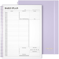 Planner Undated  Asten Daily Planner Agenda With To Do List  Hourly Planner For Women And Men  Spiral Appointment Book Planner Notebook With Elastic Closure  Day Planner For Adhd 8.5"" X 11"" (Purple)