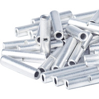 Airic Non Insulated Butt Connectors 22-16 Awg  100 Pcs Electrical Seamless Crimping Terminals  Uninsulated Wiring Crimps Connector  Bare Copper Crimp Splice Terminal For 22 20 18 16 Gauge Wire