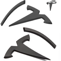 Emblem Cover Compatible With Model Y 2024 2023 2022 2021 2020 Accessories 3 Pcs