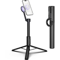Kraftgeek Magnetic Tripod For Iphone  64  Selfie Stick For Iphone Magsafe  Travel Tripod Stand With Remote For Cell Phone Video Recording