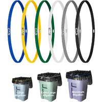 Large Rubber Bands For Trash Can Fits Up 40-96 Gallon Extra Large Trash Can Rubber Bands Garbage Can Bands Outdoor Trash Bag Holder Multifunction Bands For Picnic Camping Party