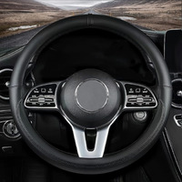 Custom Fit For Lexus Car Steering Wheel Cover  Nappa Leather Car Steering Wheel Cover Non-Slip Steering Wheel Cove-R  Designed For Lexus Interior Accessories (Black For Lexus)