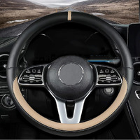 Custom Fit Bmw Steering Wheel Cover - Nappa Leather  Non-Slip Design For Bmw Interior Accessories (Beige)