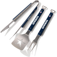 Youthefan Nfl Dallas Cowboys Spirit Series 3-Piece Bbq Set   Stainless Steel  22"" X 9""