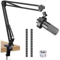 Sunmon Fifine K688 Boom Arm  Mic Stand Boom Arm Compatible With Fifine K688  Fifine Mic Boom Arm With 3/8"" To 5/8"" Screw Adapter Clip  Fifine K688 Microphone Stand With Cable Sleeve
