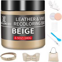 Leather Recoloring Balm 8.5Oz Leather Color Restorer Beige Leather Repair Kit For Furniture And Car Interior Leather Couch Scratch Repair Leather Dye Paint For Faded Cracked And Damaged Leather