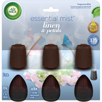 Air Wick Essential Mist Refill  3Ct  Linen & Petals  Air Freshener  Essential Oils