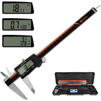 Hardell Digital Caliper  0-8 Inch Measuring Tool Large Lcd Screen Stainless Steel Auto-Off Inch/Fractions/Millimeter Waterproof Caliper Digital Micrometer For Diy/Household/3D Printing