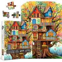 Tree House Puzzles For Adults 1000 Pieces  Fantasy Tree Of Life Jigsaw Puzzles  Plant Challenging Hard Puzzles As Nature Decor