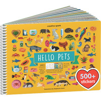 Cupkin Pet Animal Sticker Book Activity For Kids  Toddler Airplane Travel Essentials  500+ Cat Stickers For Kids + 12 Scenes + 12 Coloring Book Pages  Animal Lover Children's Gift  Crafts Ages 2-8