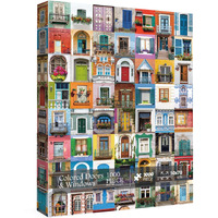 Colorful Doors And Window Jigsaw Puzzles For Adults 1000 Pieces  Vintage Jigsaw Puzzle  Funny Art Puzzles For Adults As Family Game Home Decor