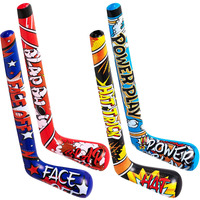 Deekin Set Of 4 32 Inch Inflatable Hockey Sticks Hockey Party Favors  4 Trendy Style  Large Hockey Birthday Party Decorations Funny Blow Up Hockey Stick Sports Birthday Party Supplies