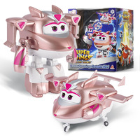 Super Wings Transformer Toys  5 In Golden Girl Airplane Transformer Figures Toys  2 In 1 Mode Rescue Bots Action Figure Toys For 3-5 Year Old Boys Girls  Fun Plane Toys For Toddlers Kids Age 3 4 5 6 7