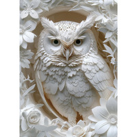 3D Owl Puzzles Paper Cut Art Puzzle 1000 Pieces For Adults  White Bird Jigsaw Puzzle Jungle Animal  Challenging Puzzles Hard Puzzle For Family Decorations