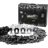 Pairez Toys 1000 Piece Blocks For Building  Classic Bulk 2X4 Basics Bricks Building Set  Compatible With All Major Brands  Creative Stem Building Toys For Kids Ages 4 5 6 7 8 (Black & Gray & White)