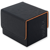 Vault X Exo-Tec Modular Sideloading Deck Box Module For 100+ Tcg Cards. Detachable Magnetic Lid. Fits Commander & Standard Trading Cards. (Black/Electric Orange)