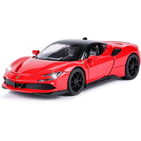 Toy Cars Ferrari Model For Kids 1:32 Diecast Metal Toy Cars Pull Back Car With Light And Music Ferrari Sf90 Toy Car Collectible Model Cars For Boys Age 3 + Year Old