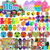 116 Pcs Prizes For Kids Classroom  Treasure Box Toys For Classroom  Treasure Chest  Birthday Party Favors For Kids 4-8  Pinata Fillers Goodie Bag Stuffers  Bulk Valentines Gift For Kids Classroom