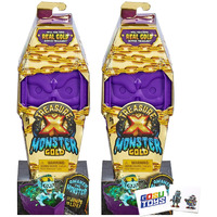 Treasure X Monster Gold 5 Inch Figure (2 Pack) Awaken The Monster With 2 Gosutoys Sticker