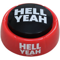 Talkie Toys Products Hell Yeah Button - 8 Funny Hell Yeah Sayings - Hilarious Talking Toy For Games  Trivia  Stress Relief  Office Humor And More