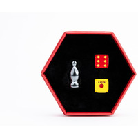 Fanroll Compatible With Catan Premium Robber & Metal Dice Set  Hematite