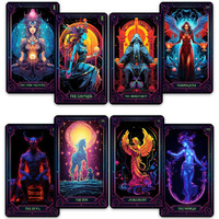 Crafterian Neon Tarot Cards 78 Tarot Cards Original Tarot Cards For Beginners And Experts With Guide Book And Foil Edgesfortune Telling Game  Divination Tools For All Skill Levels .