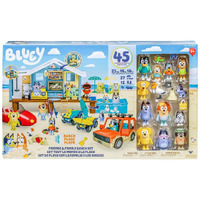 Bluey Friends & Family Beach Set- House Playset 45 Piece Ultimate Mega Set-Large-Includes Sticker Sheet!