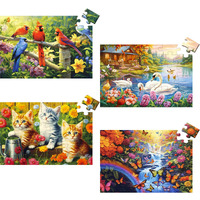 4 Packs 36 Large Piece Puzzle For Seniors - Dementia Puzzles For Elderly Adults Alzheimers Puzzles Memory Cognitive Games For Elderly Seniors With 4 Storage Bags