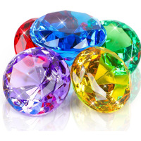 Marforever Extra Large Diving Gem Pool Toys  60Mm Extra Big Diamond Colorful Pirate Treasure Diving Gems Huge Acrylic Diamond Pool Gems Set For Summer Swimming Party Favors Boys Girls Training Gifts