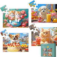 Mjyphdm 4 Pack 16 Large Piece Puzzle For Seniors  Alzheimer's Cognitive Jigsaw Puzzles For Elderly  For Dementia Easy Fun Puzzles Memory Game With 4 Storage Bags
