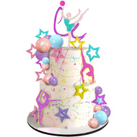 27 Pcs Gymnastics Cake Toppers Balls Cake Decoratios Gymnastics Birthday Party Decorations For Girls Gymnastic Theme Birthday Party Baby Shower Supplies (Gymnastic)