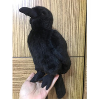 Jianeexsq Realistic Crow Plush  Cute Black Raven Stuffed Animal Plush Toy  Soft Raven Bird Stuffed Toys Doll  Kids Birthday Gift Decor