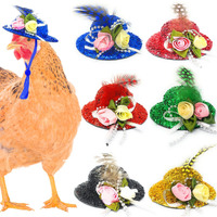 6 Pieces Chicken Hats For Hens Fit Chicken Clothes Costumes For Chickens Hats For Chickens Bearded Dragon Costume Tiny Hats Small Animal Hats Doll Clothes Doll Accessories-2