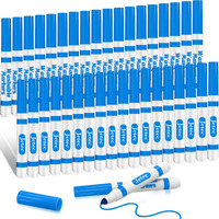 Janlaugh 36 Pcs Light Blue Washable Markers Bulk Coloring Markers For Kids Broad Line Markers Broadline Markers Conical Tip Washable Light Blue Markers For School Supplies  Art Supplies  Ages 6+